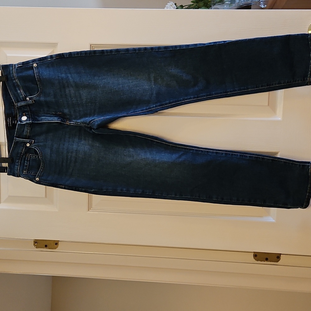 Banana Republic Dark Blue Straight Jeans Girlfriend Mid Rise 26/2